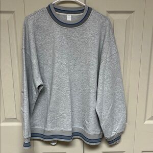 Lululemon Athletica Gray Sweatshirt with Blue Accents